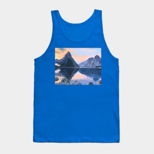 Milford Sound, New Zealand, at sunset Tank Top